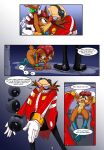 2020 5_fingers all_fours anthro archie_comics areola blue_eyes breasts chipmunk claydust clothed clothing comic dialogue digital_media_(artwork) dr._eggman duo english_text eyelashes female fingers genitals grin ground_squirrel hair hi_res kissing male male/female mammal nipples open_mouth pussy rodent sally_acorn sciurid sega smile sonic_the_hedgehog_(archie) sonic_the_hedgehog_(comics) sonic_the_hedgehog_(series) speech_bubble text