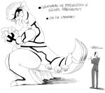  anon applesarcum black_and_white bow female groudon male monochrome pok&eacute;mon size_difference sketch 