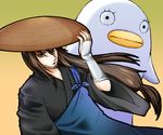  ajirogasa elizabeth_(gintama) gintama hat japanese_clothes katsura_kotarou koga_(artist) male_focus 