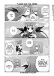  asclepius bow choker closed_eyes comic facial_mark forehead_mark gloves greyscale hard_translated lutecia_alpine lyrical_nanoha magical_girl mahou_shoujo_lyrical_nanoha_strikers mikage_takashi monochrome multiple_girls numbers_(nanoha) planet translated uniform uno_(nanoha) 