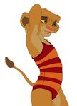  anthro anthrofied cub cute disney edit eyes_open feline female flat_chested human leotard lion mammal one-piece_swimsuit preteen solo swimsuit the_lion_king tlk92024 vitani young 