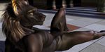  abs anthro anubian_jackal anubis balls biceps brown_body canine cgi close-up deity egyptian erection fur jackal looking_at_viewer lying male mammal michael4 muscles nude on_back pecs penis pose solo source_request spread_legs spreading vein wookiee_(artist) yellow_eyes 