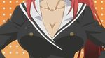  animated animated_gif bouncing_breasts breasts cleavage head_out_of_frame long_hair nikaidou_arashi onii-chan_dakedo_ai_sae_areba_kankeinai_yo_ne red_hair 