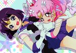  back_bow bad_id bad_pixiv_id bishoujo_senshi_sailor_moon black_bow bow chibi_usa choker elbow_gloves gloves highres magical_girl multiple_girls neki_(wakiko) open_mouth pink_hair pink_sailor_collar purple_eyes purple_hair purple_sailor_collar purple_skirt sailor_chibi_moon sailor_collar sailor_saturn sailor_senshi_uniform short_hair skirt smile star star_choker super_sailor_chibi_moon super_sailor_saturn tomoe_hotaru white_gloves 