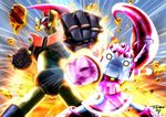  cure_happy happy_robo head_wings mazinger_z mazinger_z_(mecha) mecha mechanization no_humans pink_hair precure smile_precure! tiara tomo5656ky twintails 