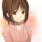  brown_eyes brown_hair hakuouki_shinsengumi_kitan japanese_clothes raafuru short_hair smile solo upper_body yukimura_chizuru 