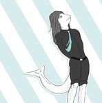  ambiguous_gender blue blue_eyes fish girly hair male marine necktie shark solo solrian 