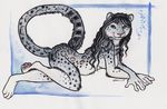  female leopard looking_at_viewer mammal nude shiverz snow_leopard solo 