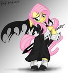  corona crona equine female fluttershy_(mlp) friendship_is_magic green_eyes hair horse human mammal my_little_pony parody pegasus pink_hair pony rawrcharlierawr solo soul_eater sword weapon wings 