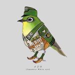  japanese_white-eye jpeg_artifacts military military_uniform no_humans original sato_(vintage) simple_background solo uniform 