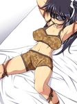  armpits bdsm bed blindfold blue_hair bondage bound breasts cameltoe camouflage glasses hinata_aki keroro_gunsou large_breasts lingerie long_hair lying navel nightmare_express rope solo tied_up twintails underwear 