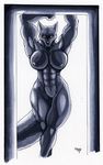  abs anthro biceps big_breasts breasts canine doorway female invalid_tag looking_at_viewer mammal muscles muscular_female navel nipples nude pose pussy solo wolf wolfess wolfgangcake 