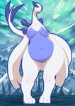  avian breasts chubby female legendary_pok&#233;mon looking_at_viewer lugia nintendo overweight pok&#233;mon pok&eacute;mon red_eyes solo sunibee sunnysoda thighs video_games wide_hips 