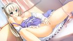  blonde_hair blush bra breasts censored dress game_cg hajikano_shizuku nipples reesaa sinclient underwear vagina 