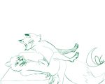  anal canine duo erection fox lying male male/male mammal nude on_back penis sex sketch standing table_lotus_position 