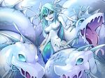  blue_eyes blue_hair breasts camel_(dansen) dgallon fin fins mon-musu_quest! monster_girl scales scylla_(mon-musu_quest!) scylla_(side_story)_(mon-musu_quest!) tentacle tongue 