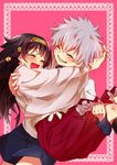  alluka_zoldyck hunter_x_hunter killua_zoldyck long_hair princess_carry siblings 