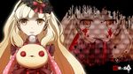  axe blood haru_aki long_hair mayu_(vocaloid) solo stuffed_animal stuffed_bunny stuffed_toy tears usano_mimi vocaloid weapon yandere 