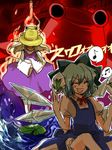  angry cirno frog hat lowres moriya_suwako multiple_girls popoin touhou you_gonna_get_raped 