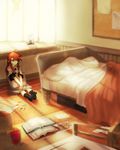  bad_id bad_pixiv_id bed bedroom book indoors kanmi long_hair luke_fon_fabre male_focus red_hair sitting solo tales_of_(series) tales_of_the_abyss 