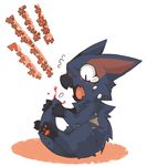  beak blood chibi crying cute japanese monster_hunter nargacuga pseudowyvern solo tears text video_games wings wyvern 