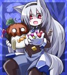  animal_ears candy exice-zero food halloween highres kugelschreiber long_hair ogitsuki original red_eyes silver_hair tail ukagaka 