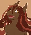  breasts dysa equine female horse long_mane lorelei mammal meme open_mouth plain_background pony yellow_eyes 