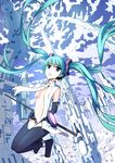  aqua_eyes aqua_hair hatsune_miku hatsune_miku_(append) highres langjiao long_hair necktie solo thighhighs very_long_hair vocaloid vocaloid_append 