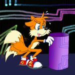  blue_eyes canine fox hair male mammal miles_prower sega smile solo sonic_(series) 