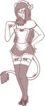  crossdressing eyewear feline glasses hair kale kat lingerie lion maid maid_uniform male solo stockings 