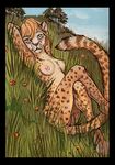  breasts cheetah feline female looking_at_viewer mammal nipples nude pinup pose pussy seskata solo 