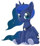  blush chibi cutie_mark equine female feral friendship_is_magic horn looking_at_viewer mammal my_little_pony oze princess_luna_(mlp) solo winged_unicorn wings 