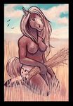  equine female horse mammal nude seskata solo wheat 