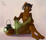  canine demon dog female green_lantern_(series) green_lantern_battery horn hron hybrid mammal maxi-rover nipples nude sitting solo 