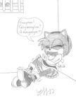  bdsm bigger_version_at_the_source black_and_white bondage bound chain clothing female greyscale hedgehog limpurtikles mammal monochrome panties pencils prison sega solo sonic_(series) straitjacket tape_gag underwear 