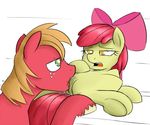  amber_eyes apple_bloom_(mlp) big_macintosh_(mlp) bow brother brown_hair cradeelcin cub cunnilingus equine female freckles friendship_is_magic fur green_eyes hair horse incest licking male mammal my_little_pony open_mouth oral oral_sex orange_eyes plain_background pony red_fur red_hair sex sibling sister straight tongue vaginal white_background young 