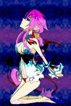  bat_wings breasts dark_persona demon_tail devil_tail disgaea high_heels makai_senki_disgaea_4 pink_hair pointy_ears shoes tail vulcanus_(disgaea_4) wings 