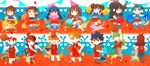  6+girls ahoge alternate_costume bad_id bad_pixiv_id bangs basketball blue_(pokemon) brown_hair charmeleon cheerleader chibi croconaw crystal_(pokemon) dewott double_bun dual_persona espeon flareon forked_tail gen_1_pokemon gen_2_pokemon gen_3_pokemon gen_4_pokemon gen_5_pokemon glaceon grovyle hikari_(pokemon) hue_(pokemon) jolteon jumping jun_(pokemon) kotone_(pokemon) leafeon long_hair mei_(pokemon) monferno multiple_boys multiple_girls n_(pokemon) ookido_green pokemon pokemon_(creature) pokemon_(game) pokemon_bw pokemon_bw2 pokemon_dppt pokemon_frlg pokemon_gsc pokemon_hgss pokemon_rse ponytail quilava red_hair rotasu servine shell silver_(pokemon) standing tail touko_(pokemon) twintails umbreon vaporeon yuuki_(pokemon) 