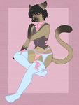  blush bow bows bulge bustier cat choker crossdressing embarrassed feline feminine garter_belt garters girly hair kenji legwear lingerie male mammal nervous panties ribbons ryunwoofie shy siamese sitting solo stockings straps teasing underwear vest 