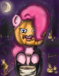  abstract_background blue_eyes candy chameleon-vlad costume equine female friendship_is_magic halloween holidays horse looking_at_viewer mammal mask moon my_little_pony night pinkie_pie_(mlp) pony pumpkin solo 