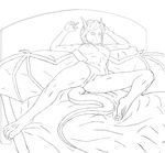  anonymous_artist anthro bed breasts dragon female hair horn invalid_tag kiley_(thekaotix) pussy reclining seductive thekaotix unknown_artist wings 