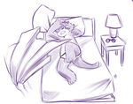  bed chubby cub cute eyewear glasses izzy male mammal mustelid otter sleeping underwear young 