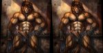  almost_nude balls biceps big_muscles cheetahpaws clothing cross_eye_stereogram cum cum_on_stomach erection feline fighter gym hair hand_wraps lion looking_at_viewer male mammal messy muscles newspaper nipples penis pose solo standing stereogram towel workout yellow_eyes zipper 