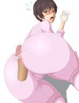  ass blush brown_hair buttjob cameltoe censored huge_ass idolmaster kuwashima kuwashimacammy oikawa_shizuku pajamas 