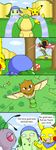  butterfree caterpie chikorita chunsoft comic fushigi_no_dungeon humor mystery_dungeon no_humans pikachu pokemon pokemon_mystery_dungeon spearow 