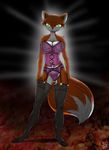  brutal_paws_of_furry canine corset female fox foxy_roxy garter_belt legwear lingerie mammal panties solo stockings underwear unknown_artist 