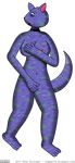  alpha_channel anthro blue_eyes breasts canine collar female fox fur green_fur mammal nipples nude open_mouth plain_background purple_fur renakunisaki solo stripes surprise transparent_background vector 