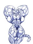  anthro biceps big_muscles bikini bodybuilder clothed clothing feline female flat_chested flexing gettar82 hyper hyper_muscles invalid_tag kung_fu_panda mammal master_tigress monochrome muscles muscular_female pose sketch skimpy solo stripes swimsuit tiger tight_clothing vein veins 