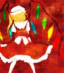  back blonde_hair flandre_scarlet fori hat solo touhou wings 