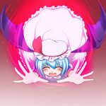  bad_id bad_pixiv_id bat_wings blue_hair fang nokoppa remilia_scarlet solo touhou wings 